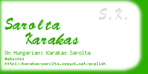 sarolta karakas business card
